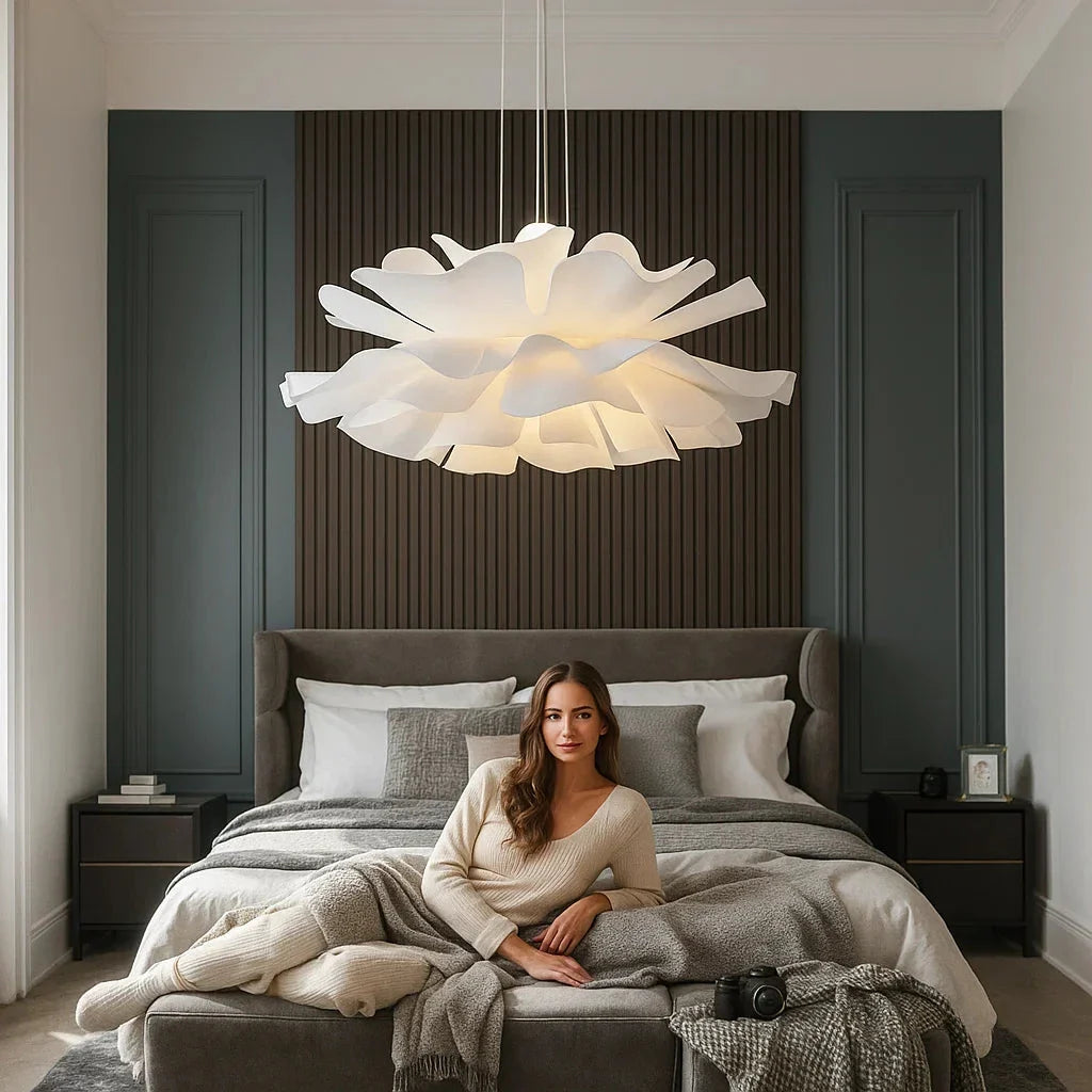 Bloem Hanglamp Acryl Wit Woonkamer Eetkamer Slaapkamer | Sansoti