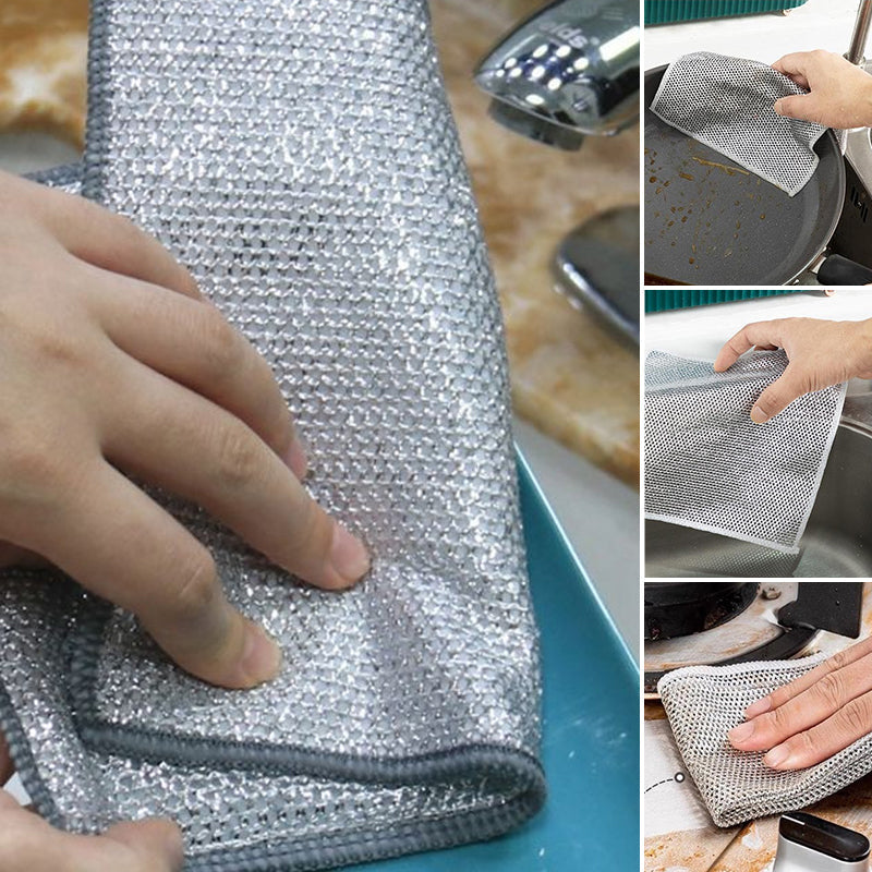 Vaatdoek van Nylon Microvezels Krasvrij Schoonmaken Pannen Borden Aanrechtbladen Fornuizen Keukengerei Afwas | Sansoti