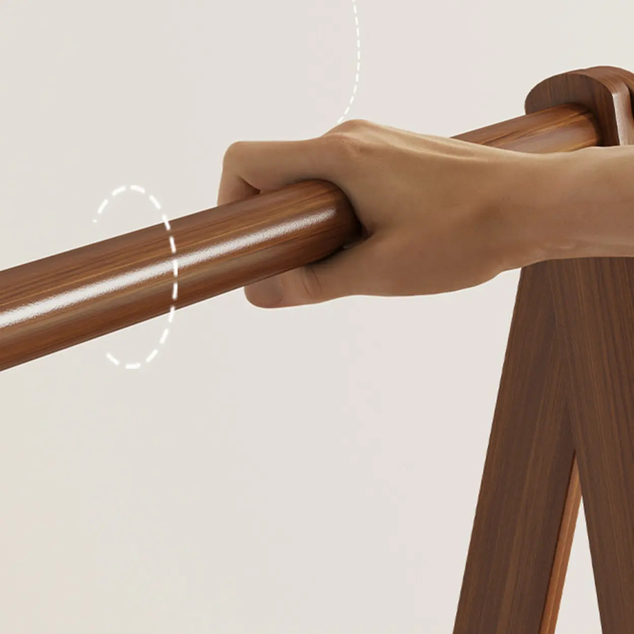 Garderobe Buche Klappbar A-Form Haken Ablage 150cm Flur Schlafzimmer Natur | Restfield