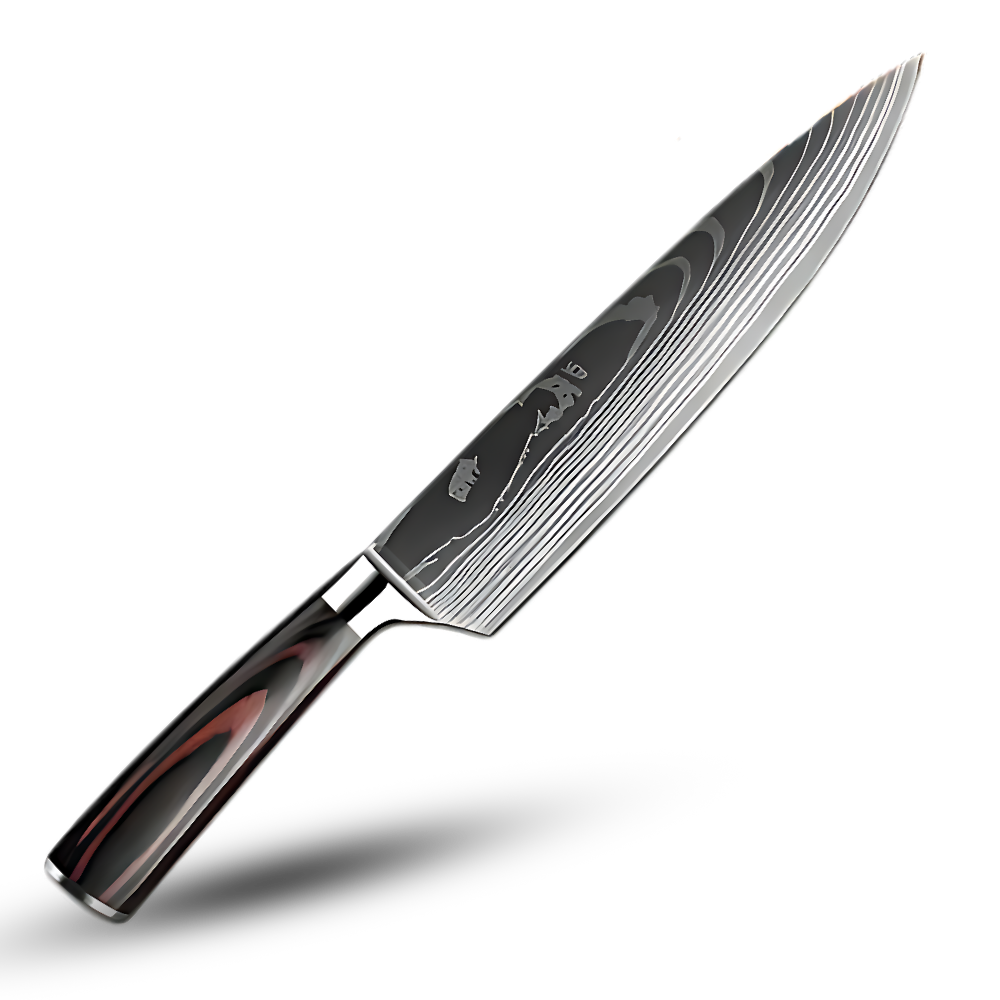 Japans Messenset 48-Laags Damascusstaal Pakkawood Handvat Santoku Koksmes Broodmes Groentenmes Professioneel | Sansoti
