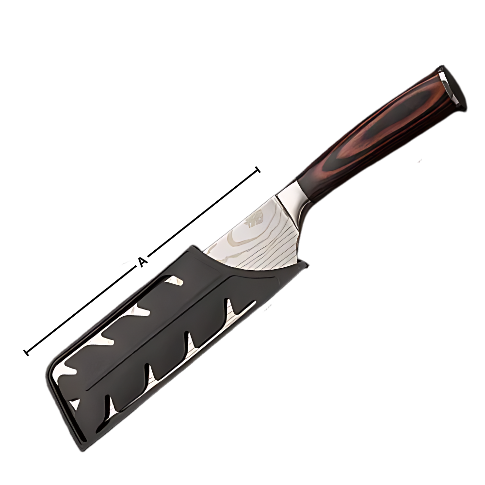 Japans Messenset 48-Laags Damascusstaal Pakkawood Handvat Santoku Koksmes Broodmes Groentenmes Professioneel | Sansoti