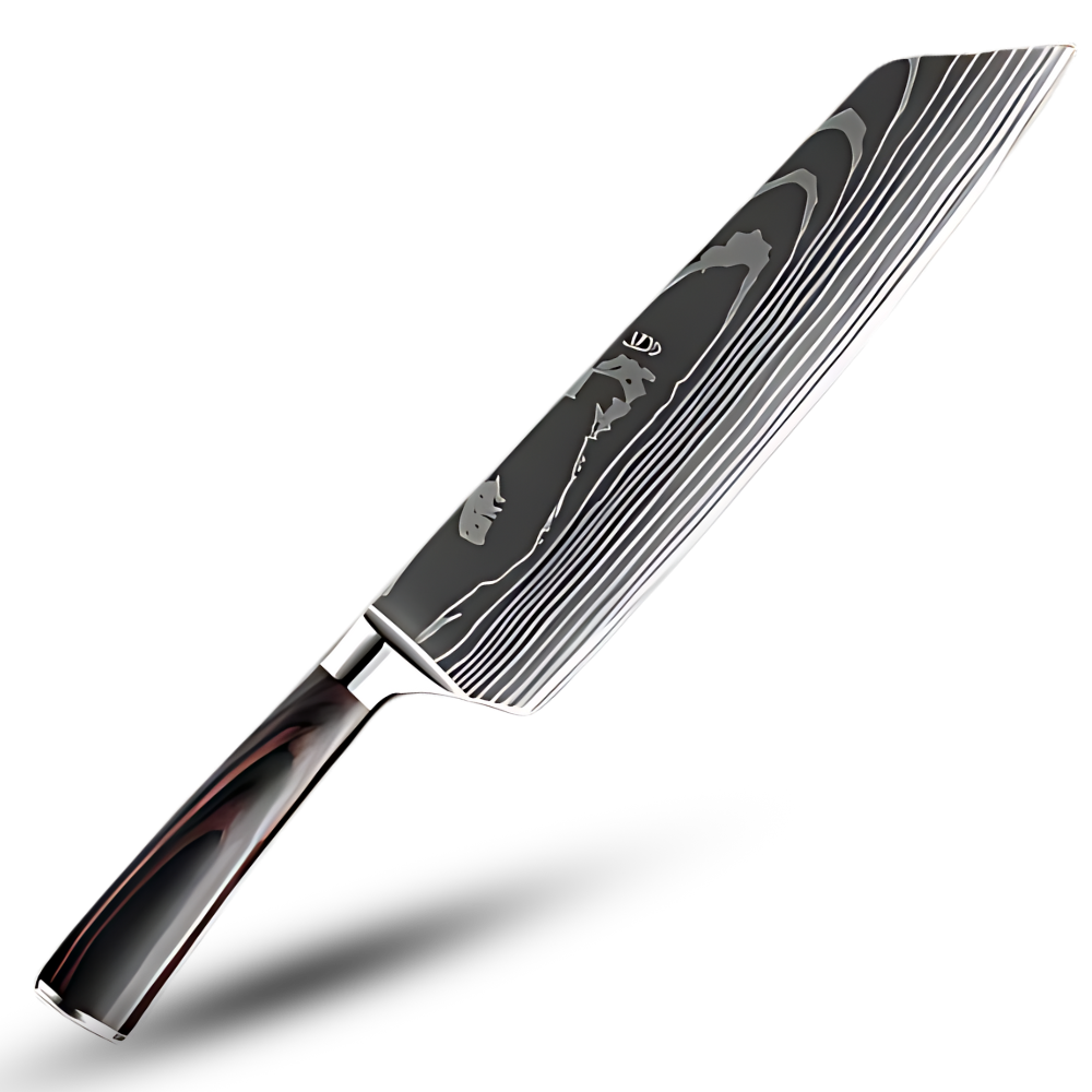 Japans Messenset 48-Laags Damascusstaal Pakkawood Handvat Santoku Koksmes Broodmes Groentenmes Professioneel | Sansoti