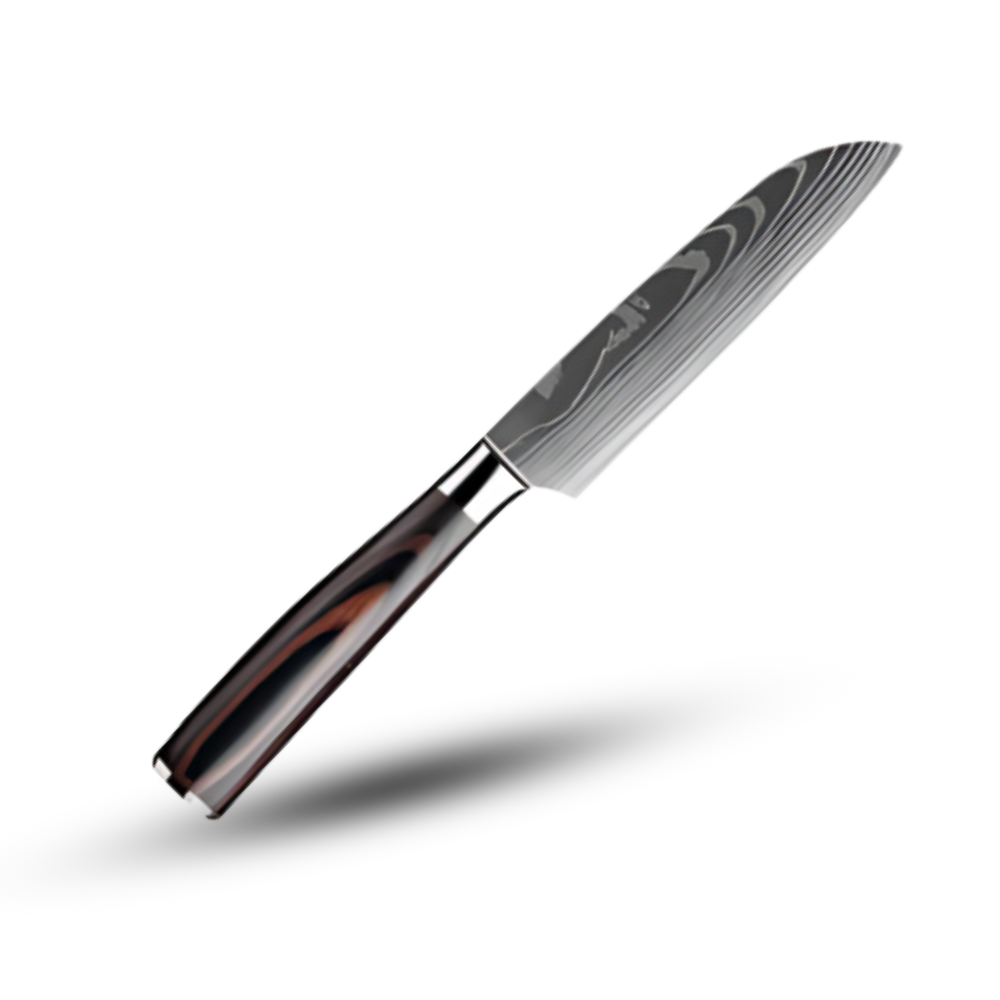 Japans Messenset 48-Laags Damascusstaal Pakkawood Handvat Santoku Koksmes Broodmes Groentenmes Professioneel | Sansoti