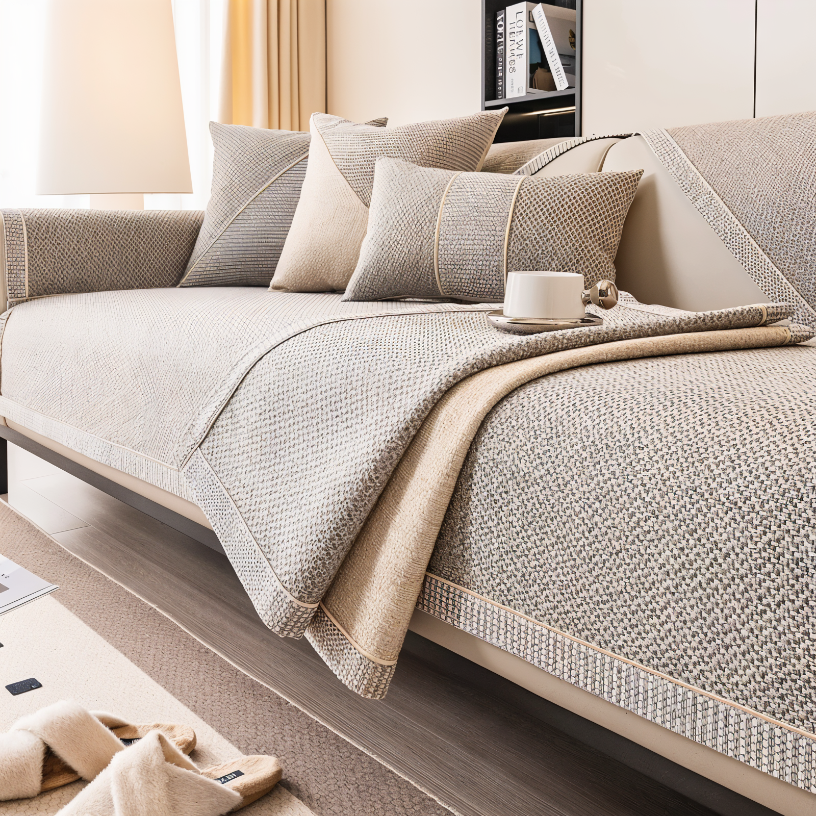 Sofabezug Antirutsch Atmungsaktiv Universal Mehrere Größen Wohnzimmer Sofahusse Schutzhülle | Restfield