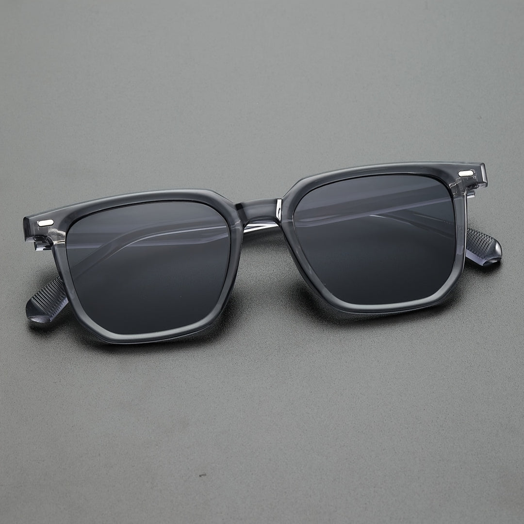 Vierkante Zonnebril Heren Retro Stijl Lichtgewicht Polycarbonat Frame UV Bescherming Vintage Mode Accessoire Dagelijks Gebruik | Sansoti