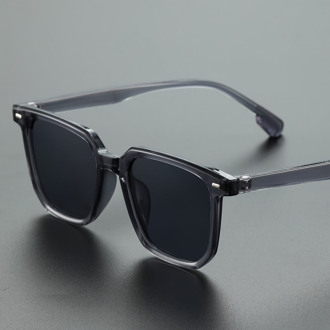 Vierkante Zonnebril Heren Retro Stijl Lichtgewicht Polycarbonat Frame UV Bescherming Vintage Mode Accessoire Dagelijks Gebruik | Sansoti