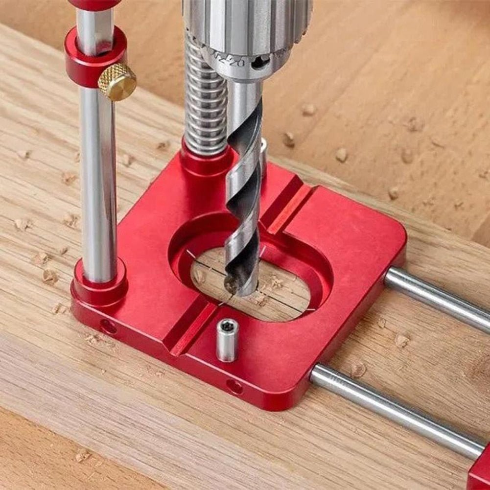 Verstelbare Boorsjabloon voor Hout – Precisiegids Rechte Gaten Boren Meubelmaken Klussen DIY Gereedschap | Sansoti