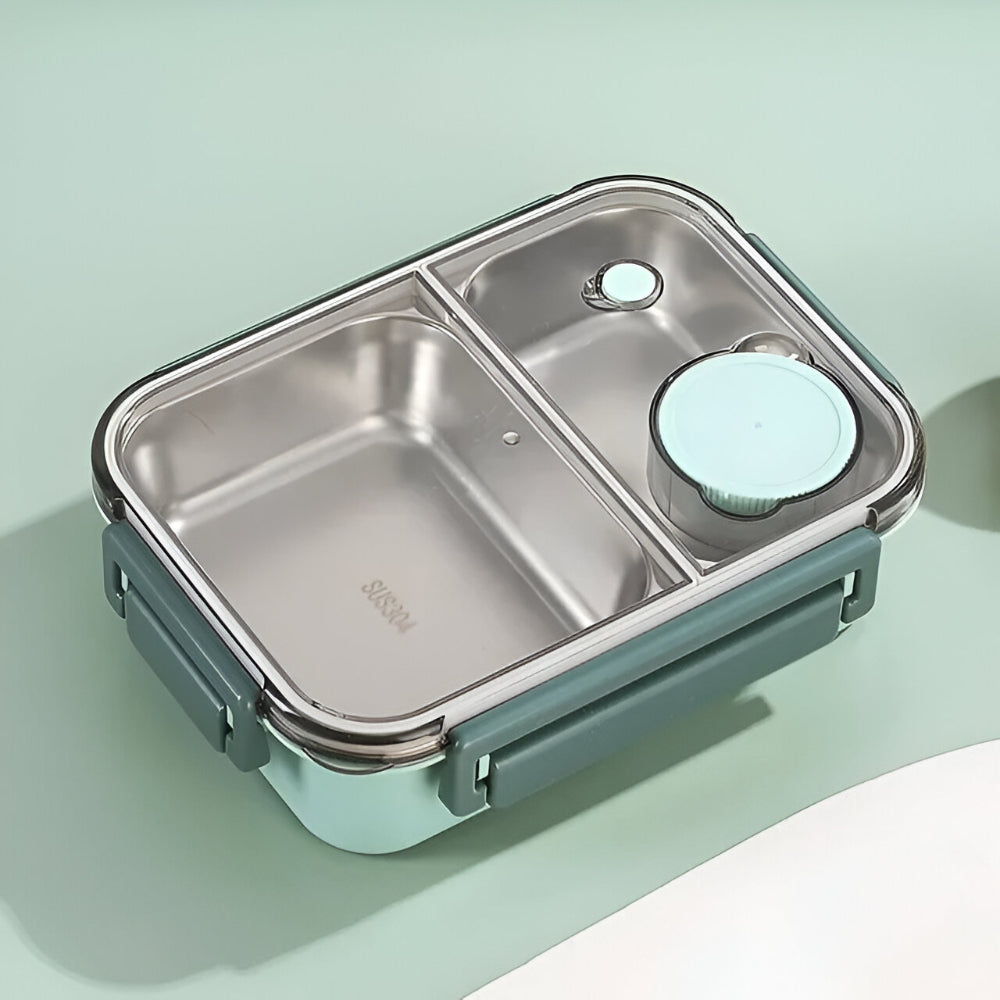 Isolerende Lunchbox Roestvrijstaal 850ml Lekvrij Warmhoudbox Thermo Voedseltrommel Werk School Reizen Meerdere Vakken | Sansoti