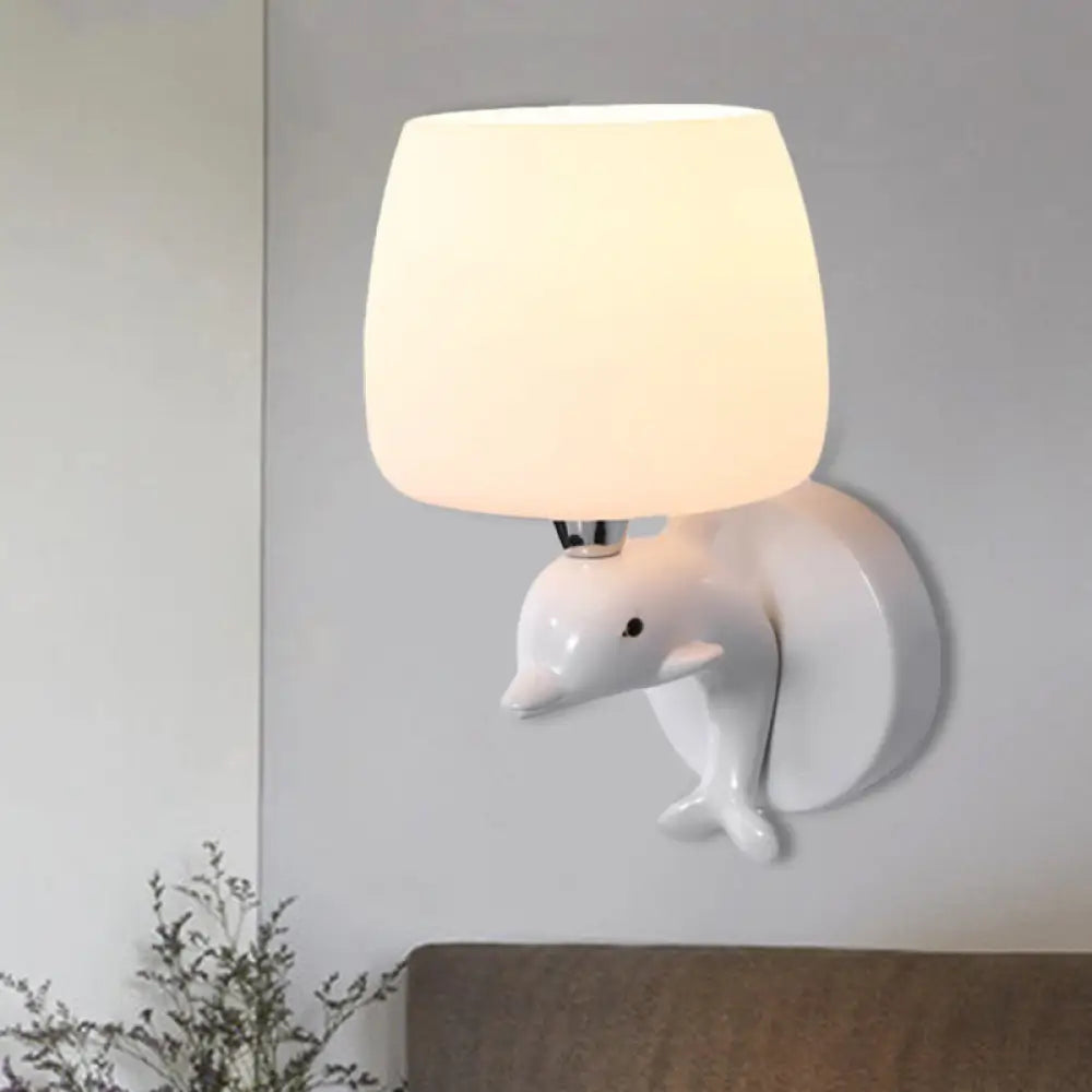 Wandlamp Urn Matglas Wit Modern E27 Fitting Slaapkamer Studeerkamer Hal Decoratieve Sfeerverlichting Wand | Sansoti