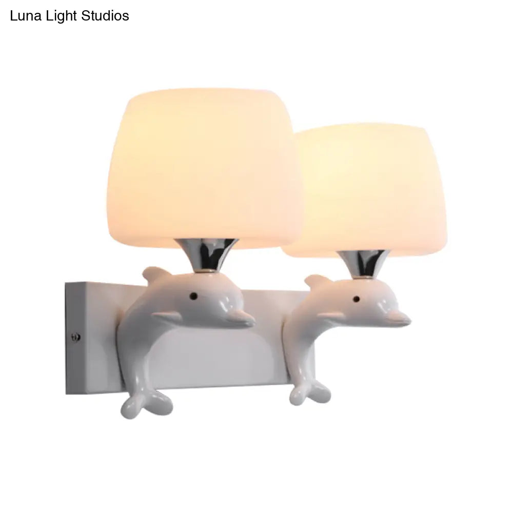 Wandlamp Urn Matglas Wit Modern E27 Fitting Slaapkamer Studeerkamer Hal Decoratieve Sfeerverlichting Wand | Sansoti
