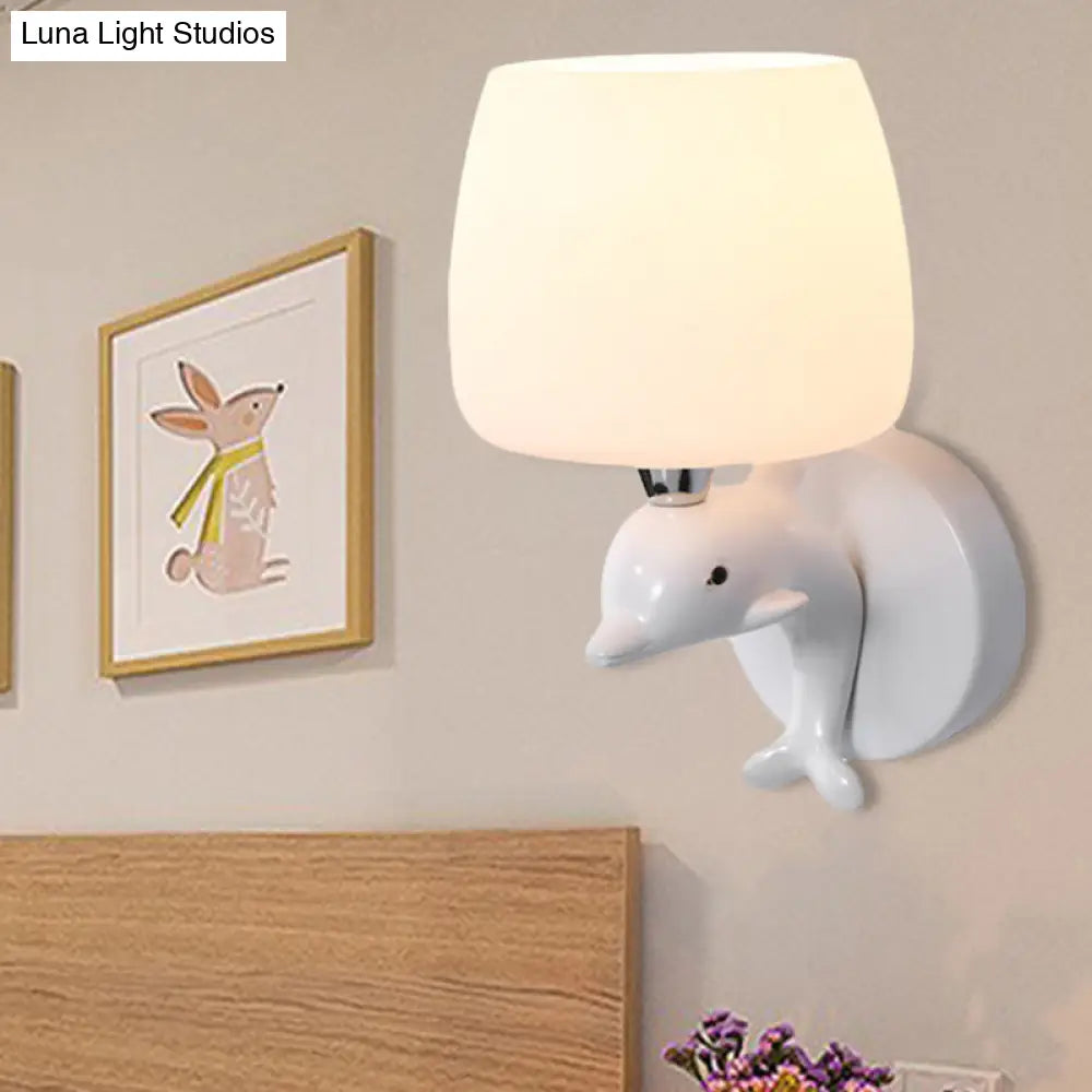 Wandlamp Urn Matglas Wit Modern E27 Fitting Slaapkamer Studeerkamer Hal Decoratieve Sfeerverlichting Wand | Sansoti