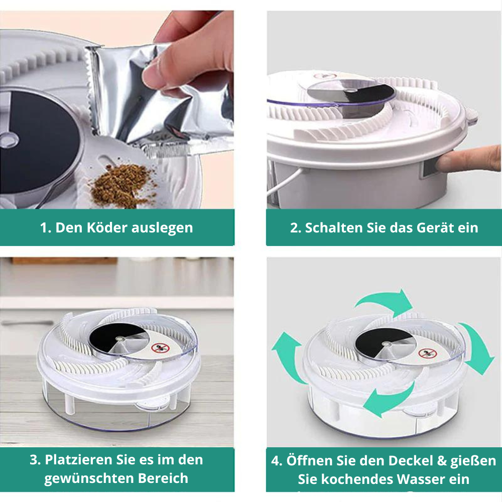 Automatische Vliegenval Roterende Stilte Insectenvanger Fruitvliegjes Muggen Binnengebruik Buitengebruik Terras Keuken Giftvrij Milieuvriendelijk | Sansoti