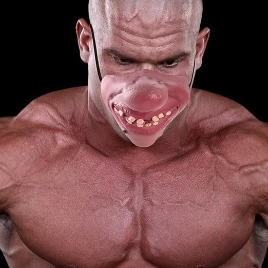 Horrormasker Half Gezicht Lichtgevend Cosplay Halloween Feestmasker Griezel Kostuum Accessoire Party Verkleedpartij | Sansoti