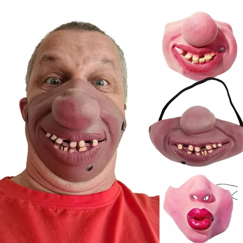 Horrormasker Half Gezicht Lichtgevend Cosplay Halloween Feestmasker Griezel Kostuum Accessoire Party Verkleedpartij | Sansoti