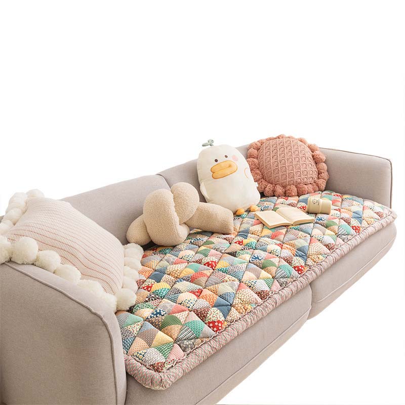 Bankhoes Katoen met Gewatteerde Beschermlaag 60x180cm Antislip Meubelbeschermer Zithoezen Diverse Kleuren | Sansoti