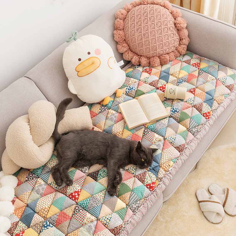 Bankhoes Katoen met Gewatteerde Beschermlaag 60x180cm Antislip Meubelbeschermer Zithoezen Diverse Kleuren | Sansoti