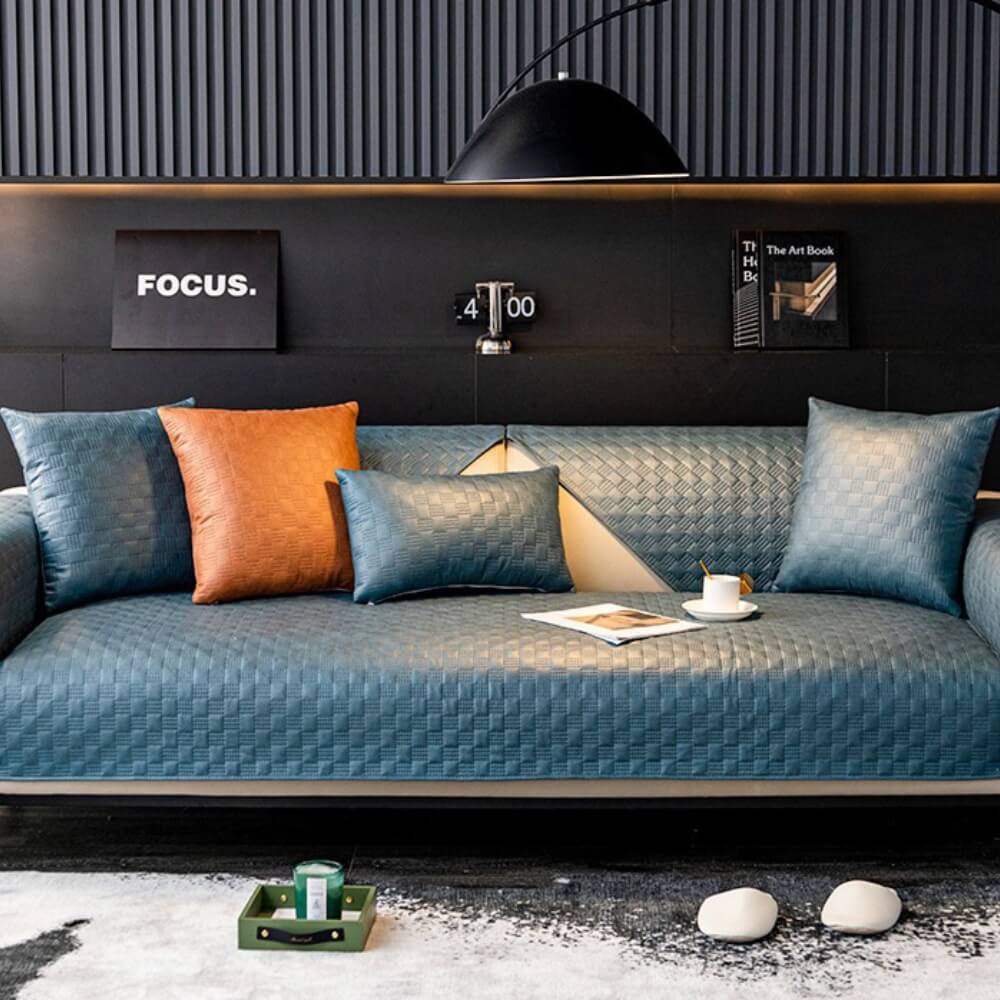 Housse de canapé imperméable en similicuir, protège-meuble antidérapant pour salon, différentes dimensions, housses de siège modernes | Sansoti