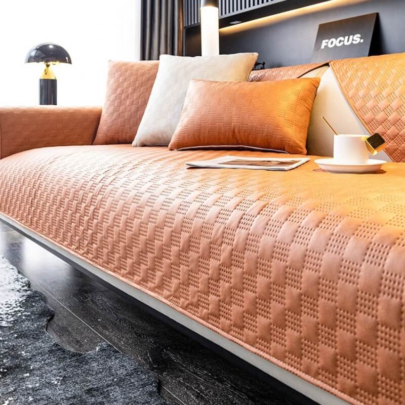 Housse de canapé imperméable en similicuir, protège-meuble antidérapant pour salon, différentes dimensions, housses de siège modernes | Sansoti