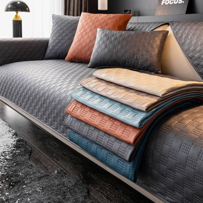 Housse de canapé imperméable en similicuir, protège-meuble antidérapant pour salon, différentes dimensions, housses de siège modernes | Sansoti