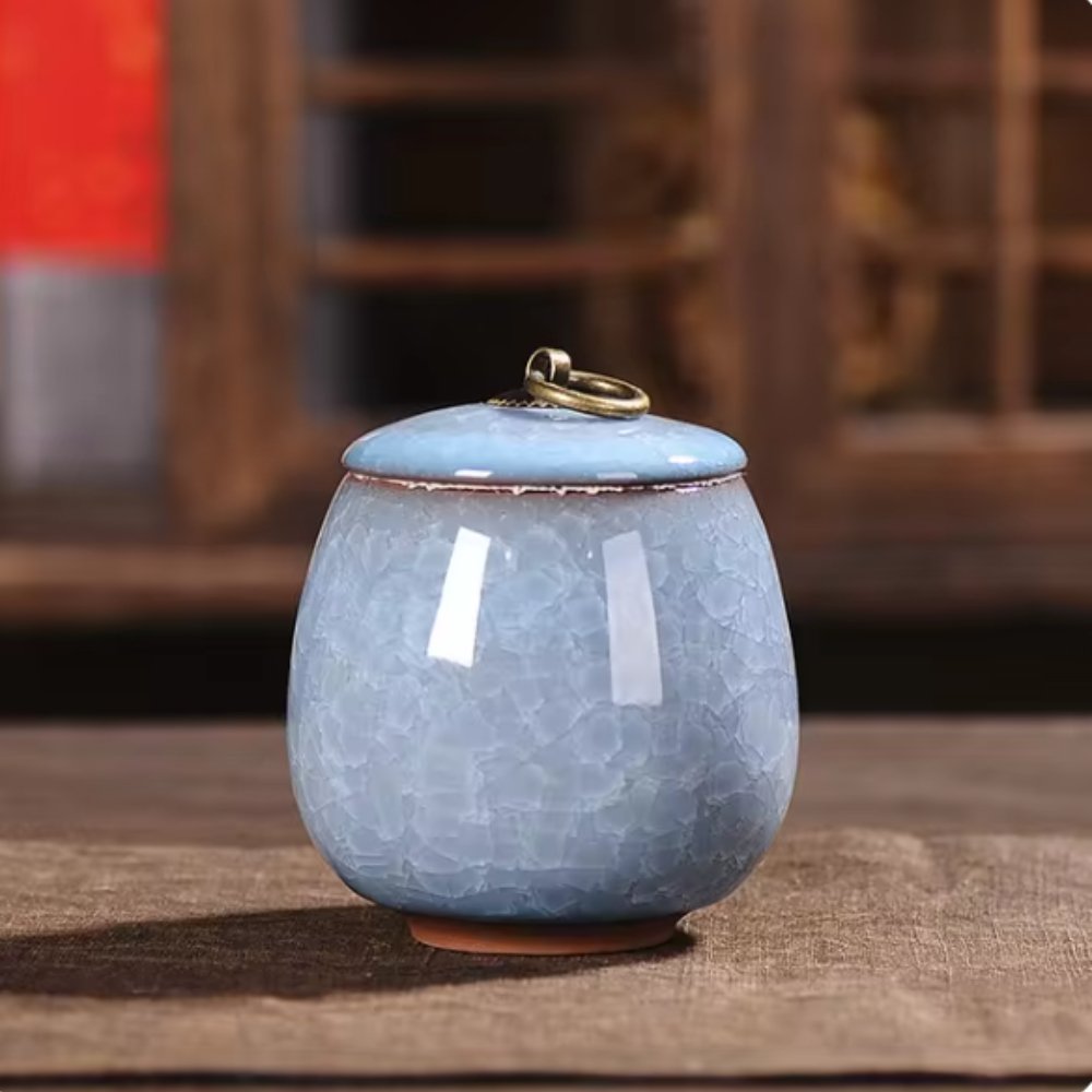 Keramische Huisdierurn met Kattenvorm voor Honden en Katten | Handgemaakt Gedenk Urn | Elegante Herinnering voor Geliefde Huisdieren | Duurzaam Waterdicht Ontwerp | Sansoti