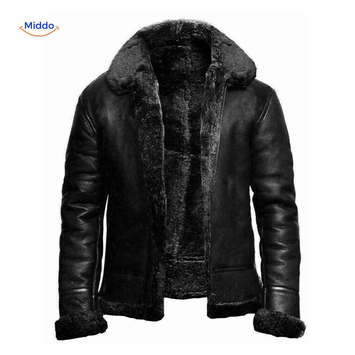 Gevoerde Winterjas Ritssluiting Heren Casual Jas Reverskraag Fleece Voering Losvallend Comfortabel Model | Sansoti