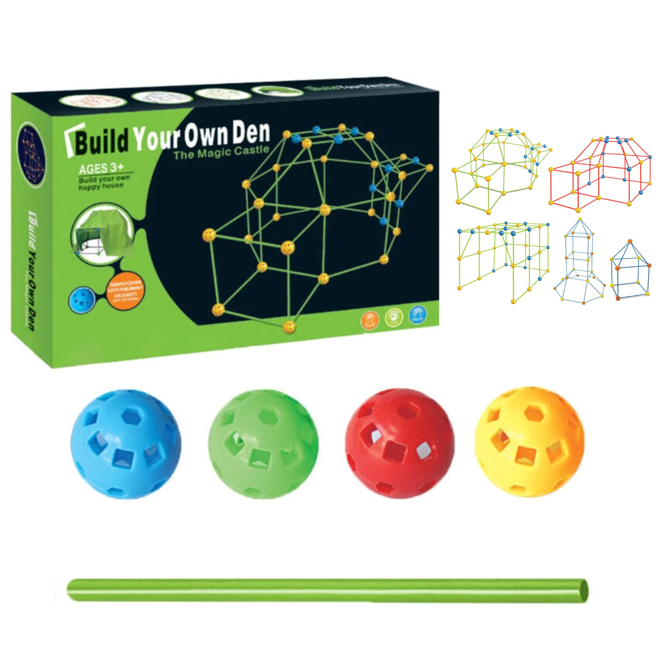 Bouwpakket Kinderen Speel Fort STEM 72 Of 144 Stuks Creatief | Sansoti