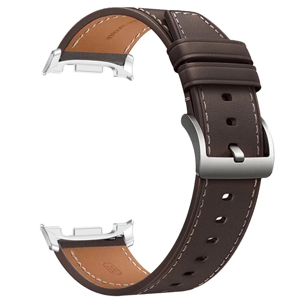 Lederarmband für Smartwatch mit polierter Schließe für 40-46-mm-Uhren – Stilvolles Armband-Zubehör | Sansoti