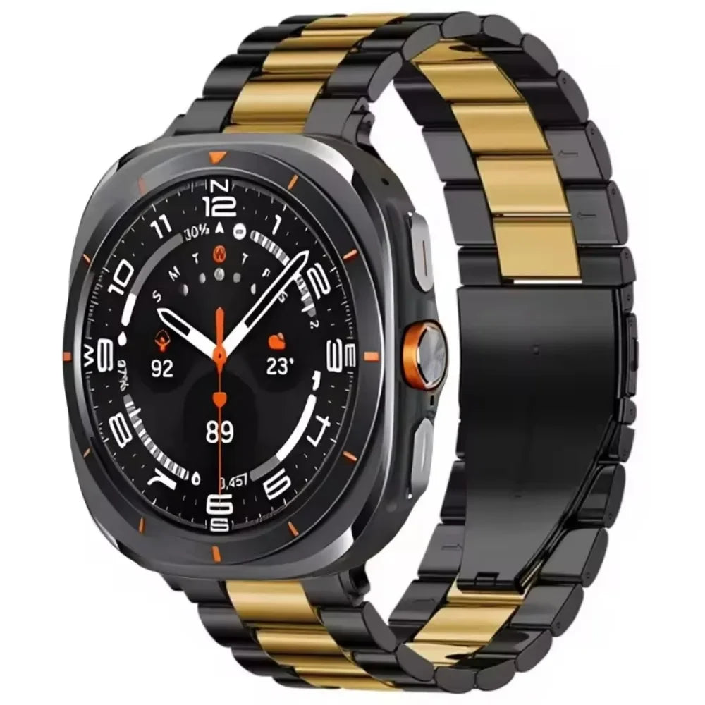 Verstellbares Edelstahl-Uhrenarmband 22 cm, Gliederarmband aus Metall, Smartwatch-Armband, universell kompatibel | Sansoti