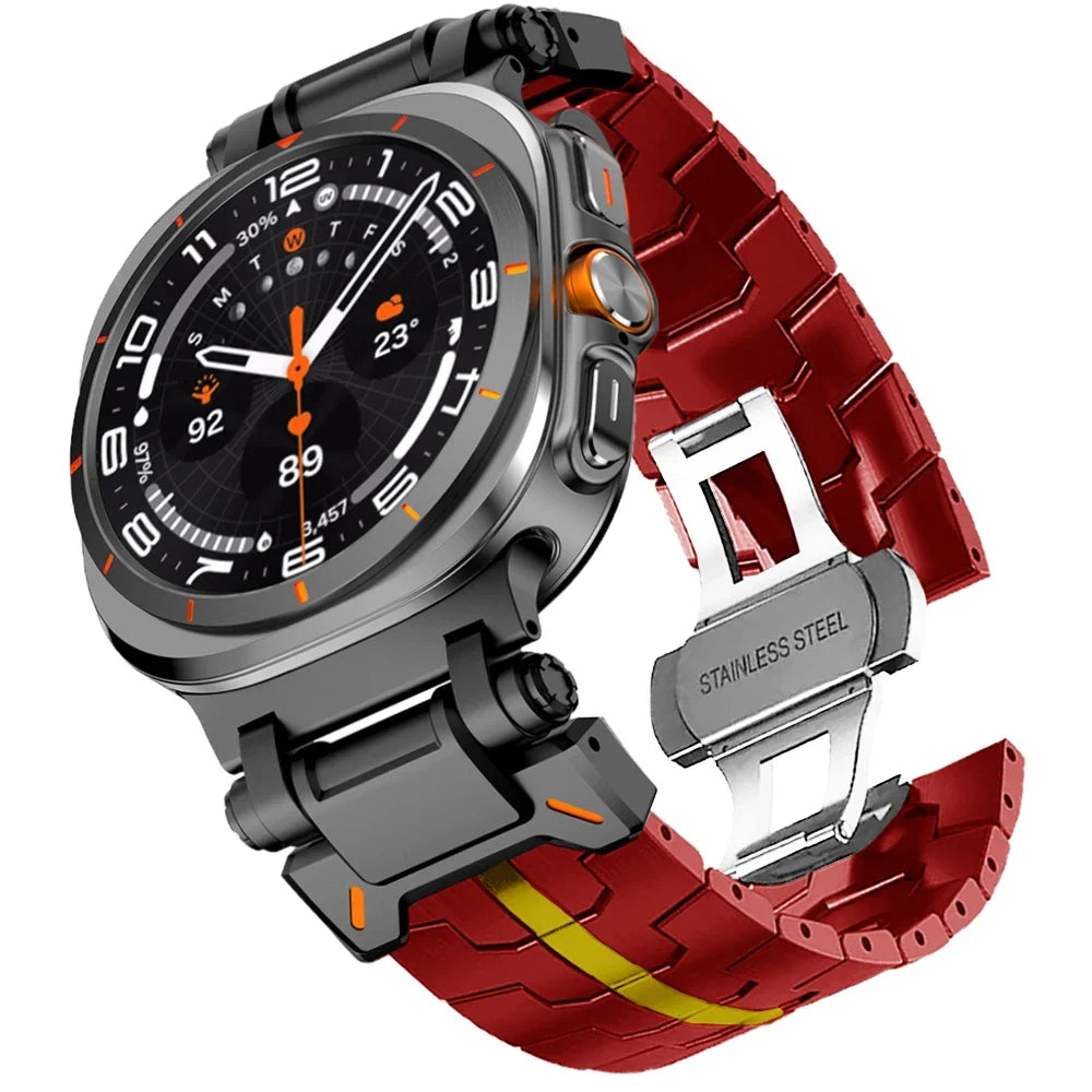 RVS Smartwatch Schakelband Gepolijst 40mm 44mm 46mm Verstelbaar Metalen Horlogebandje Premium Kwaliteit | Sansoti