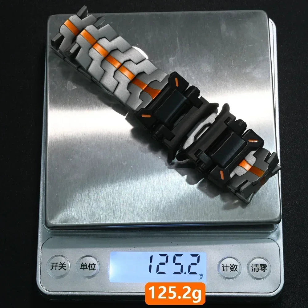 RVS Smartwatch Schakelband Gepolijst 40mm 44mm 46mm Verstelbaar Metalen Horlogebandje Premium Kwaliteit | Sansoti