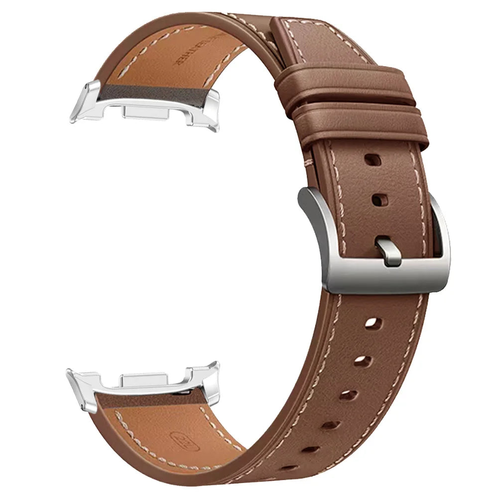 Lederarmband für Smartwatch mit polierter Schließe für 40-46-mm-Uhren – Stilvolles Armband-Zubehör | Sansoti