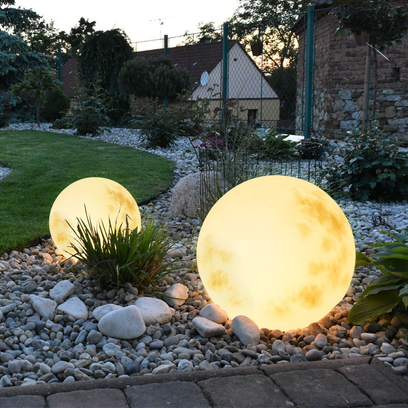 Lanterne de jardin en forme de lune à énergie solaire, LED, éclairage extérieur en résine et fibre de verre, décoration pour jardin, terrasse et balcon | Sansoti
