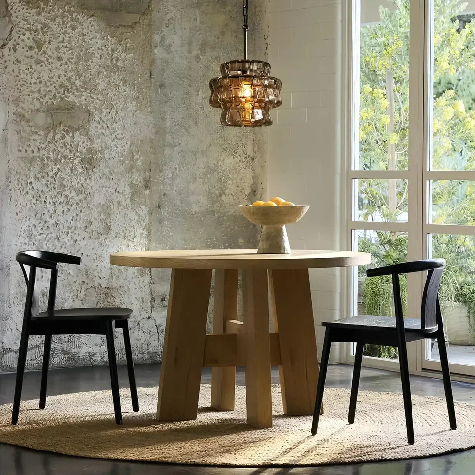 Szklana lampa wisząca z teksturowanym wzorem, mosiężna lub czarna, E26, z możliwością ściemniania, do salonu, jadalni i sypialni | Sansoti