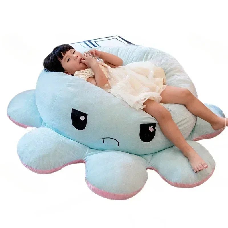 Wendbare Octopus Knuffel XXL 90-130cm Polyester Pluche Emotie Speelgoed Decoratie Kinderkamer Slaapkamer | Sansoti