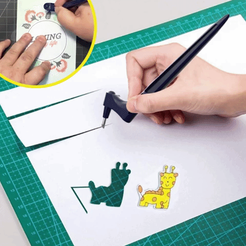 Cutter rotatif à 360° pour papier et film, outil de précision avec manche en forme de stylo pour scrapbooking et loisirs créatifs | Sansoti