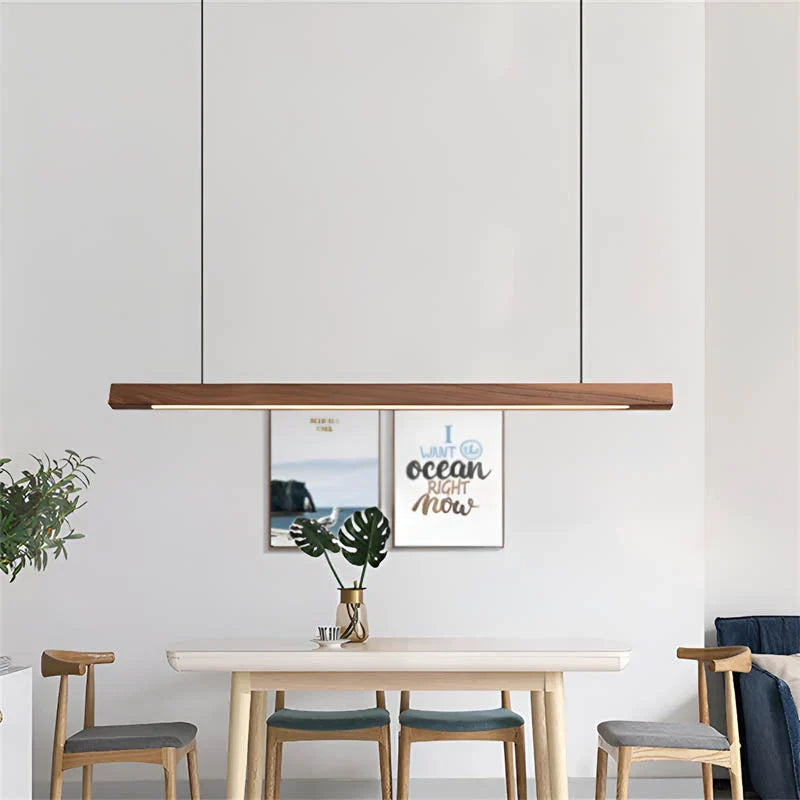 Hanglamp Hout LED Keukeneiland Verstelbaar Eethoek Bar Sfeervol Scandinavisch Design Warm Licht Dimbaar | Sansoti