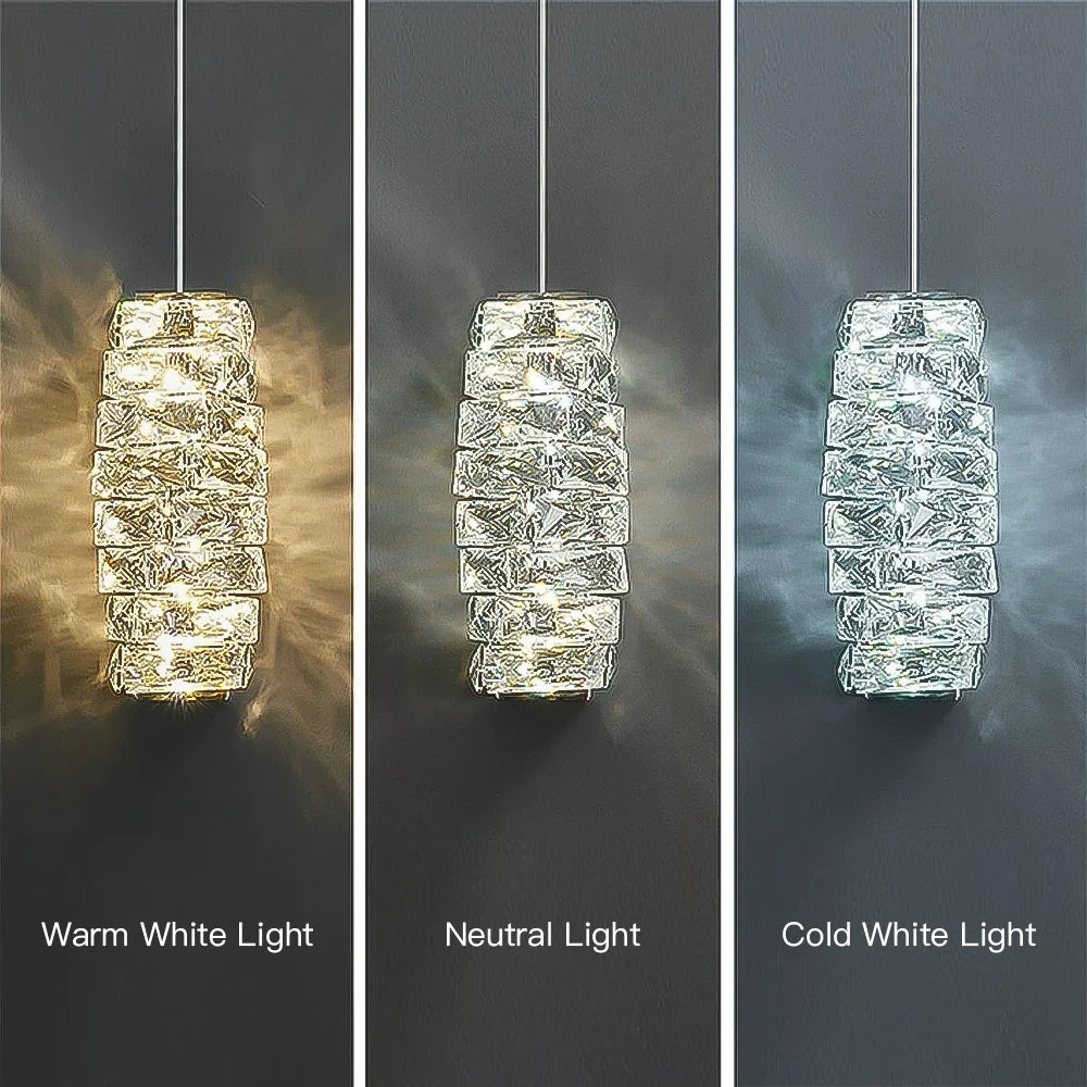 Hanglamp Kristal Gestapeld Ijsblok LED Goud Chroom Sfeerlamp Bar Eetkamer Modern | Sansoti