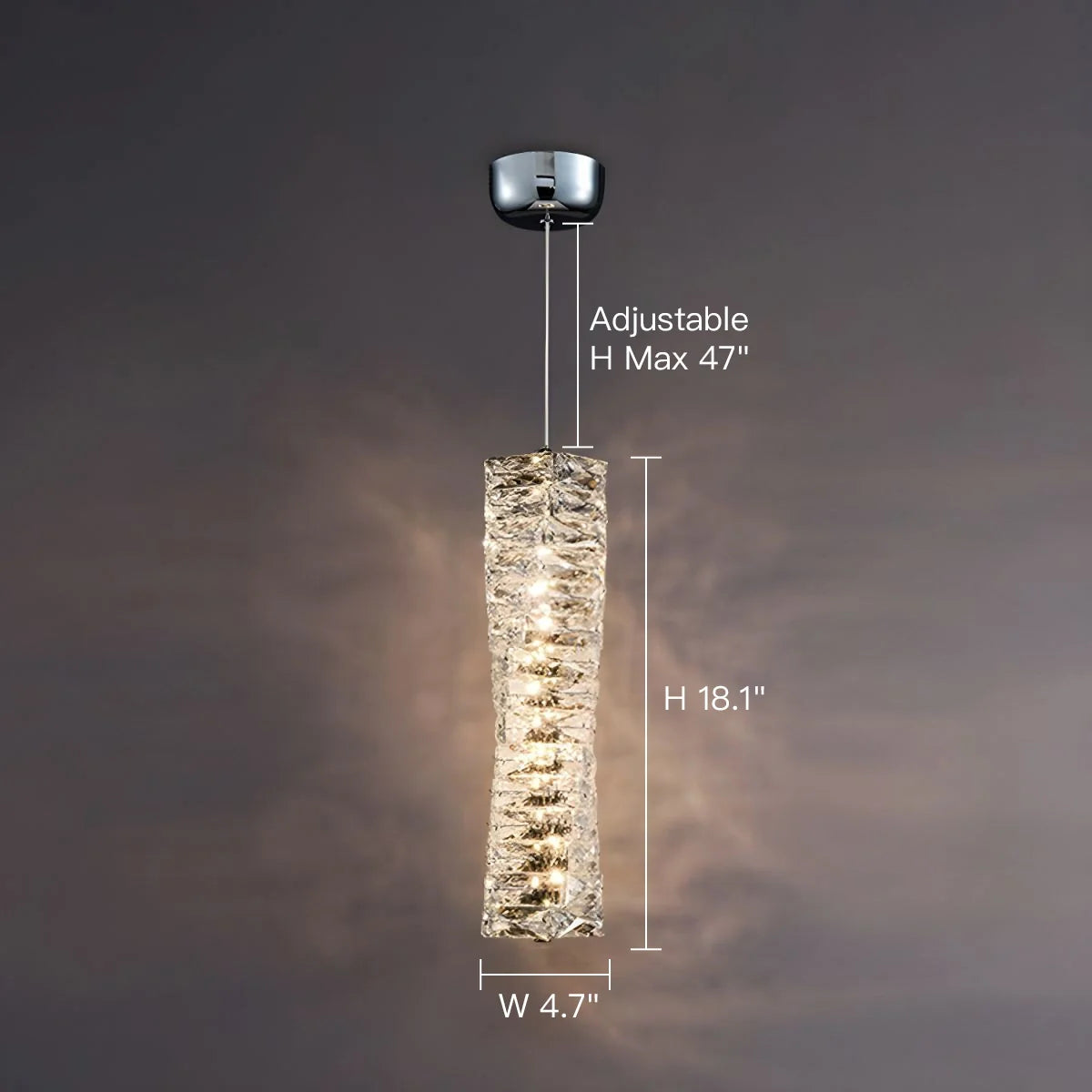 Hanglamp Kristal Gestapeld Ijsblok LED Goud Chroom Sfeerlamp Bar Eetkamer Modern | Sansoti