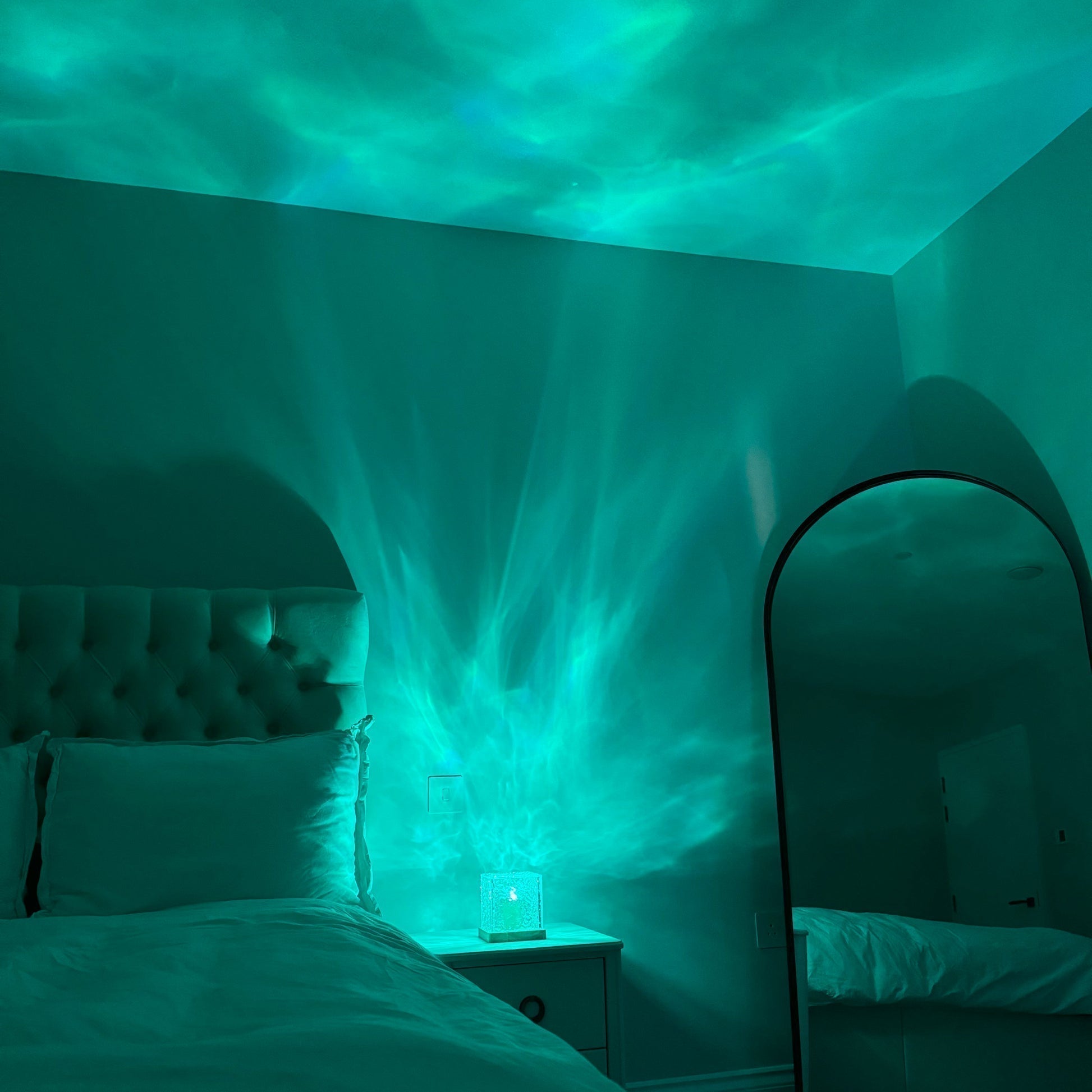 Kubus Lamp Prisma LED Hout Acryl 16 Kleuren USB Sfeerverlichting Woonkamer Slaapkamer Aurora Noorderlicht Effect Nachtlamp Decoratie | Sansoti