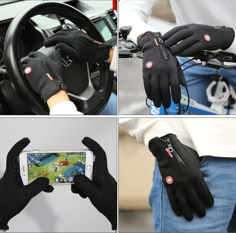 Waterbestendige en Winddichte Handschoenen – Zachte Fleece Voering Thermo Touchscreen Compatibel – Unisex Winter Handschoenen Outdoor Sport Fietsen Wandelen | Sansoti