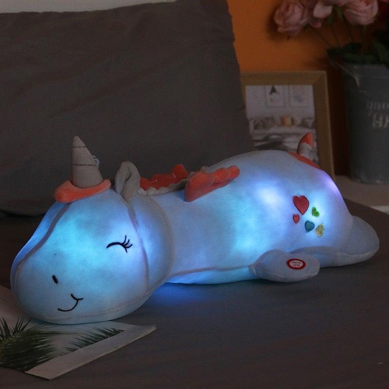 Glowing Plush Unicorn with LED Lighting 60cm Plush Night Light Toy for Children's Bedroom | Sansoti