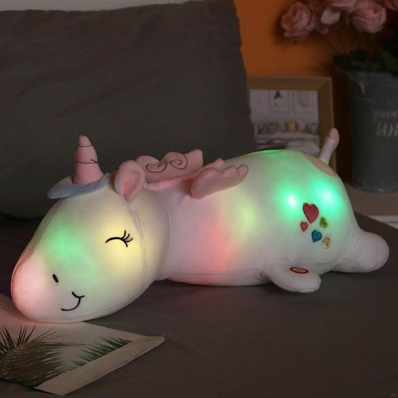 Glowing Plush Unicorn with LED Lighting 60cm Plush Night Light Toy for Children's Bedroom | Sansoti