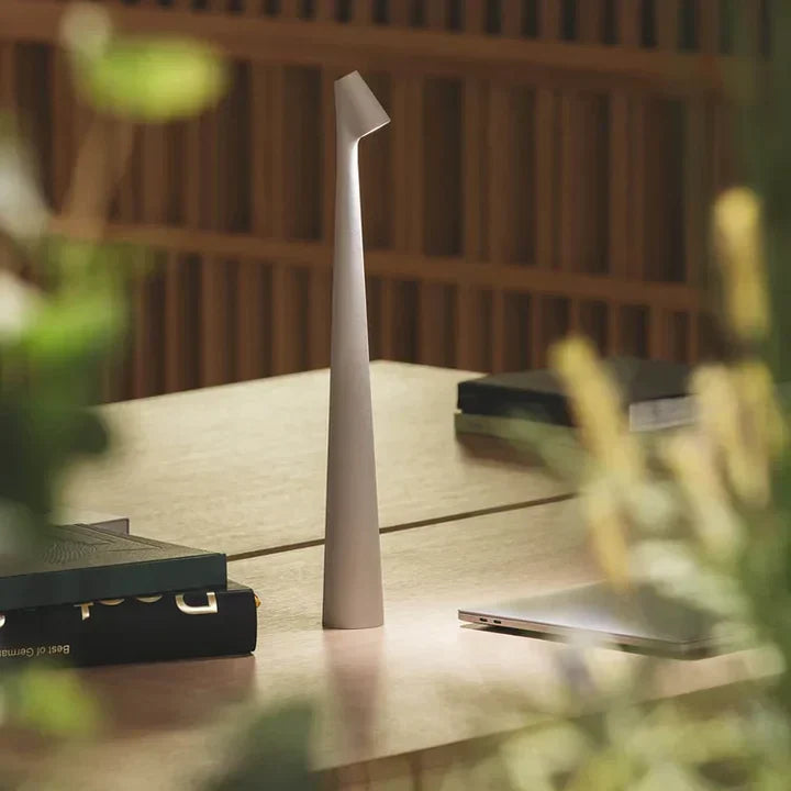 Rechargeable Table Lamp with Dimmable Warm Light and Touch Control | Aluminum Designer Lamp for Indoor and Outdoor | 20 Hours Usage Time | Sansoti