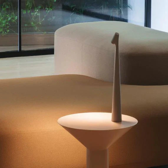 Rechargeable Table Lamp with Dimmable Warm Light and Touch Control | Aluminum Designer Lamp for Indoor and Outdoor | 20 Hours Usage Time | Sansoti
