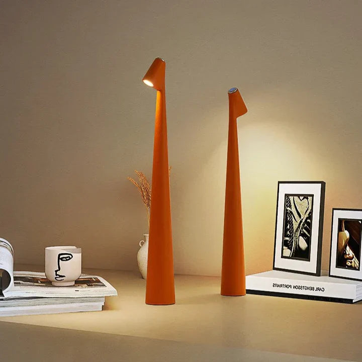 Rechargeable Table Lamp with Dimmable Warm Light and Touch Control | Aluminum Designer Lamp for Indoor and Outdoor | 20 Hours Usage Time | Sansoti