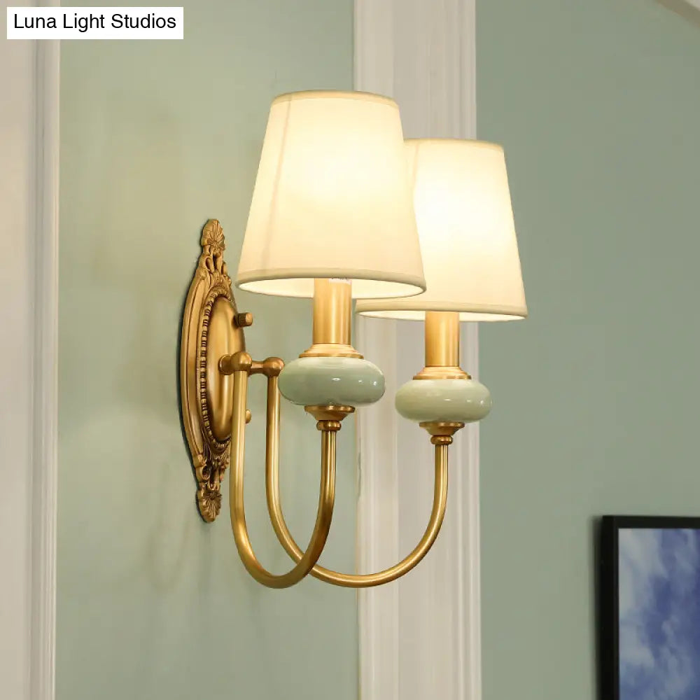 Gouden Wandlamp met Verstelbare Arm – Elegante Metalen Wandverlichting voor Klassiek Interieur | Sansoti