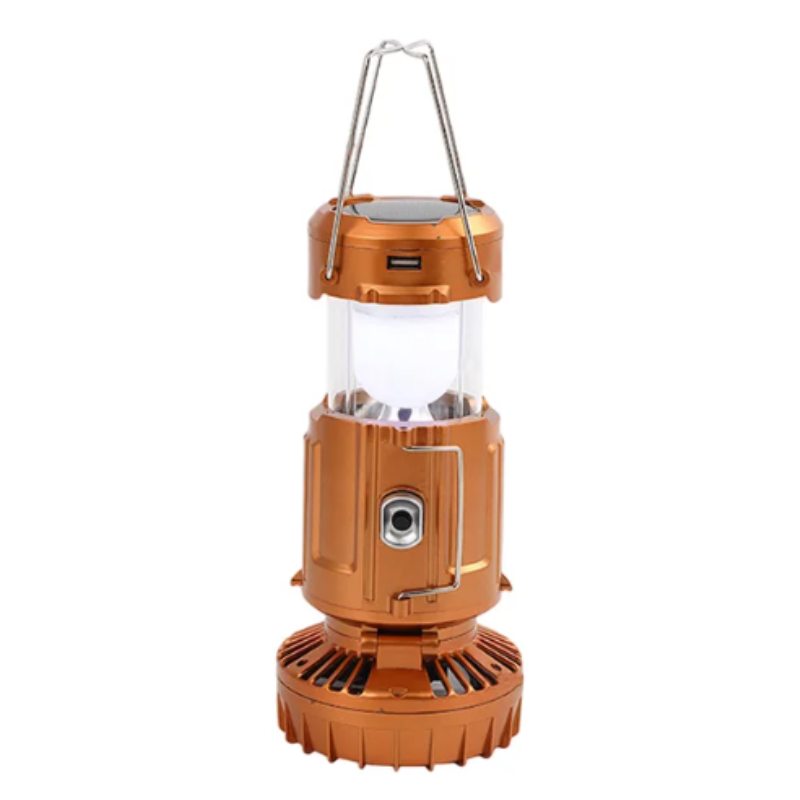 Solar-Laterne mit Ventilator, wiederaufladbare LED-Außenleuchte, Camping-Kühlung, Aufhängehaken, Outdoor-Beleuchtung | Sansoti