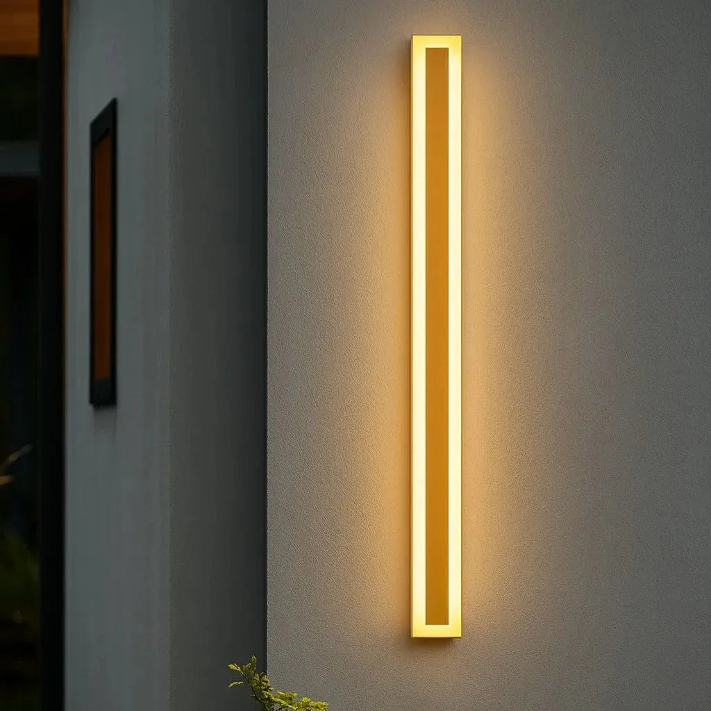 LED-Außenwandlampe Gold IP65 Wasserdicht Dimmbar 30–120 cm Lineares Design Moderne Fassadenbeleuchtung Gartenbeleuchtung Terrasse | Sansoti