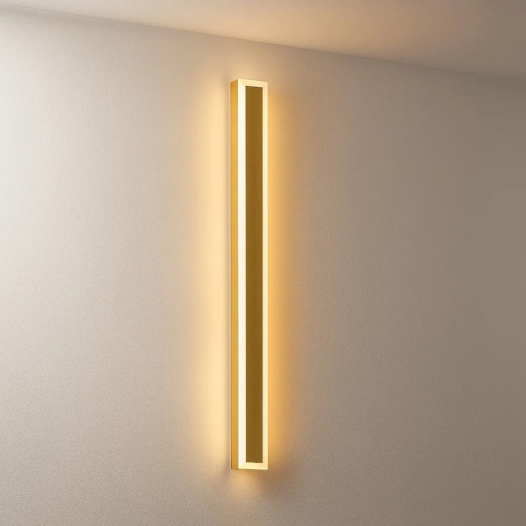LED-Außenwandlampe Gold IP65 Wasserdicht Dimmbar 30–120 cm Lineares Design Moderne Fassadenbeleuchtung Gartenbeleuchtung Terrasse | Sansoti