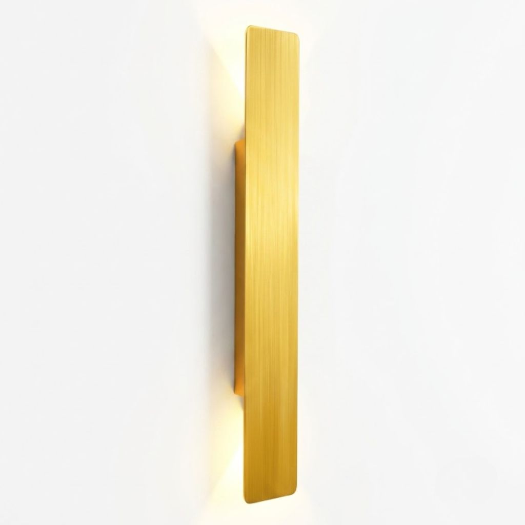 Aluminium-Wandleuchte in Goldoptik, IP65 wasserdichte LED-Außenbeleuchtung für Garten, Balkon und Terrasse, 6 W, 18 W, 24 W | Sansoti